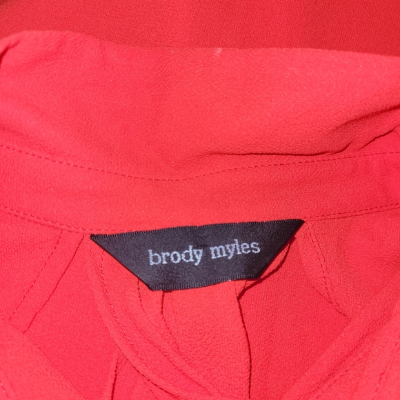 Brody Myles Red Dolman Sleeve Blouse L - Picture 6 of 6